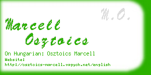 marcell osztoics business card